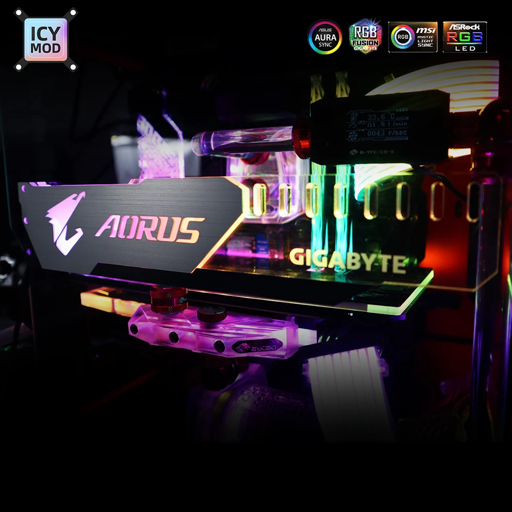 Акриловый и алюминиевый кронштейн для графического процессора 5 В 3 контакта