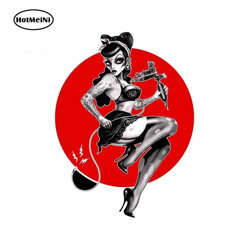 HotMeiNi 13 см x 10 2 Pin Up девушки шкафчик Toolbox наклейки для ноутбука автомобиля грузовика