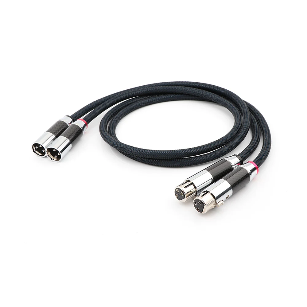 ST 48B HIFI посеребренный XLR штекер соединение аудио кабеля с разъемом из углеродного