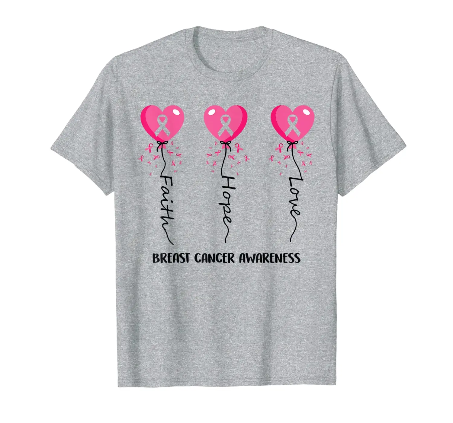 

Lovely Faith Hope Love Gift Breast Cancer Awareness Costume T-Shirt