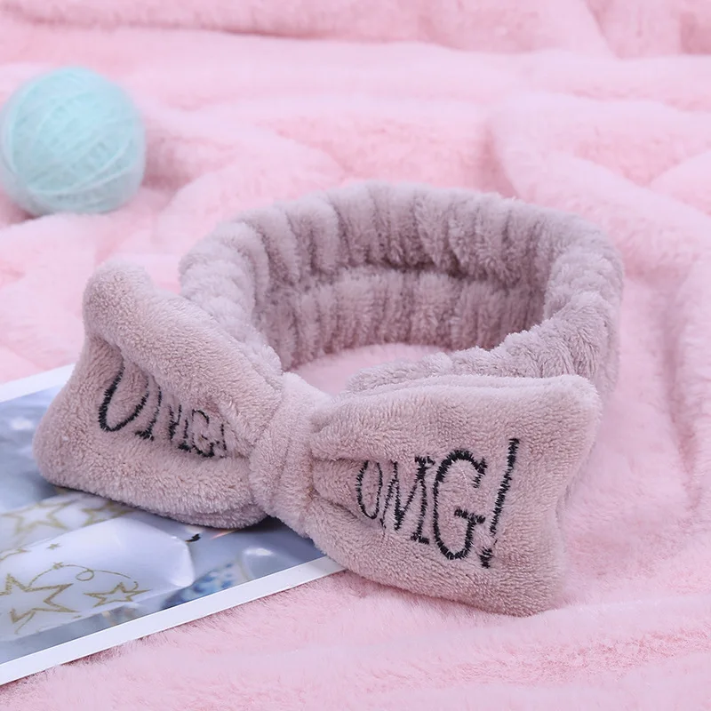 Calymel повязки для волос с эффектом мытья лица надписью OMG коралловый флис тюрбан