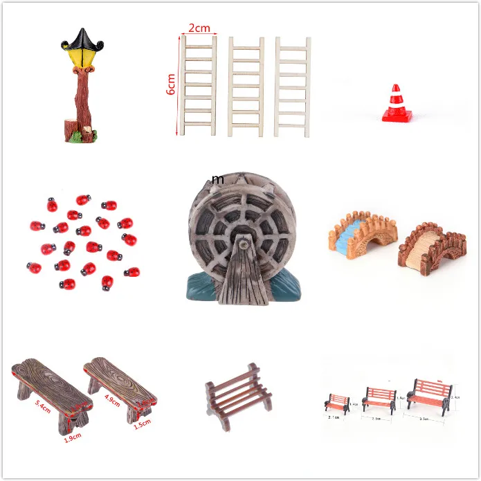 Миниатюрные Статуэтки-мосты из смолы сказочные садовые миниатюры сделай сам