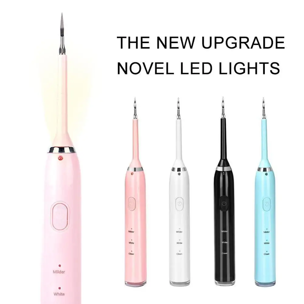 

Portable Electric Ultrasonic Dental Scaler Tooth Calculus Tool Sonic Remover Stains Tartar Plaque Whitening Oral Cleaner Machine