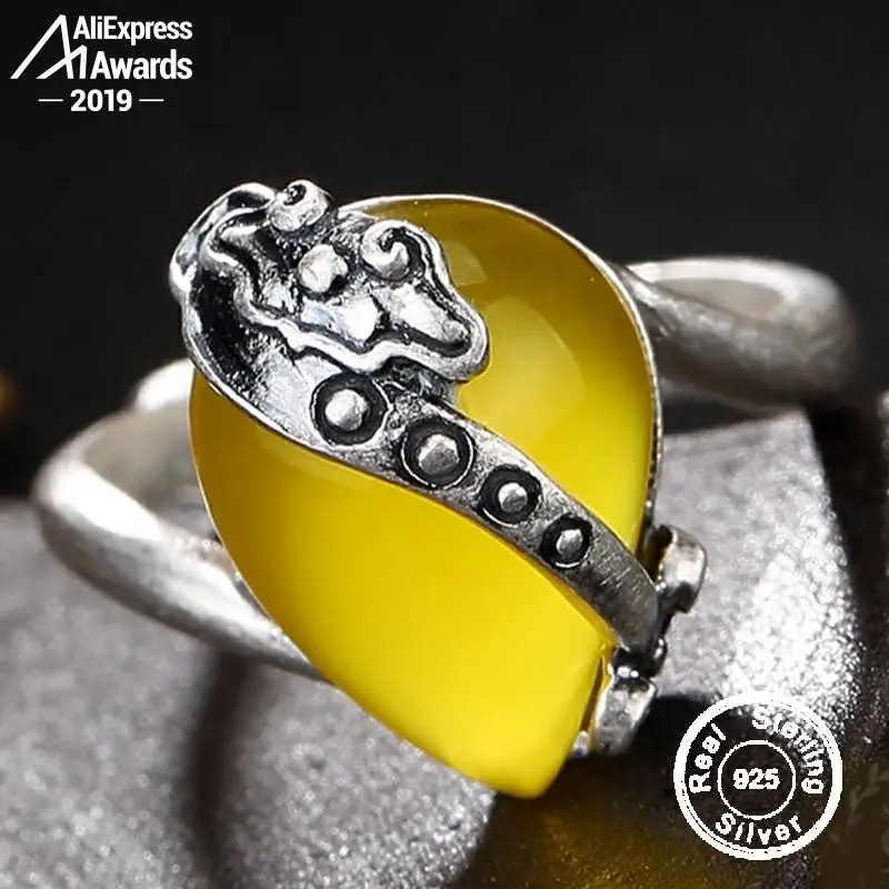 NOT FAKE Israel S925 Fine Antique shop Ring Sterling Silver Women aristocrat noble Natural Artisan Baltic Gemstone amber | Украшения и