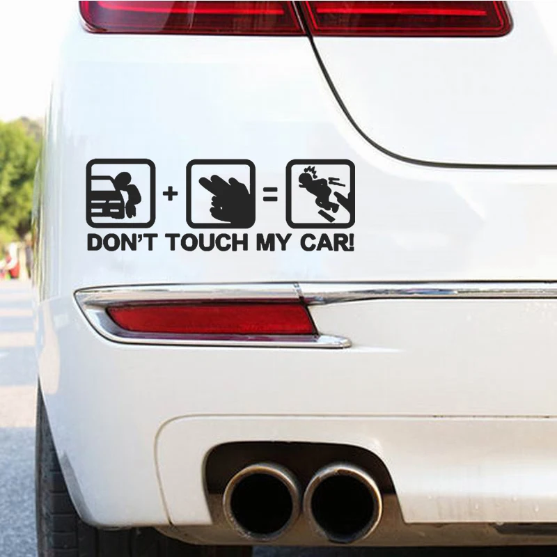 

Car Stickers Funny Don't Touch My Auto Decals 19x6CM PVC Waterpof External Decoration Personalise Warning Outdoor Accessories