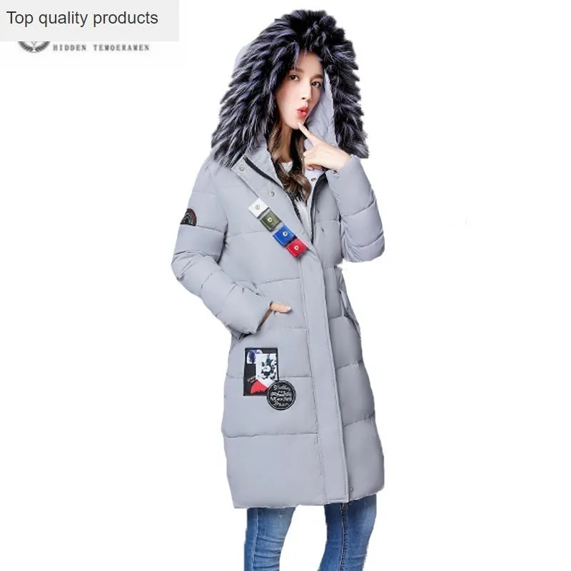 

Casual Plus Size Slim Outerwear Winter Jacket Women Clothes Ukraine 2020 Big Hair Collar Parka Hat Down Cotton Padded Coat J154