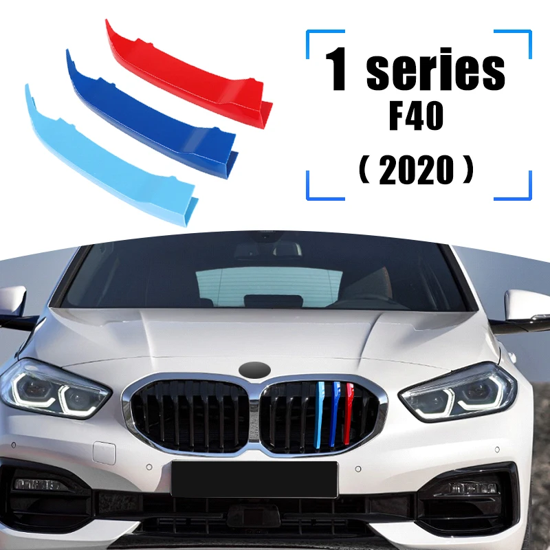 

3 шт., автомобильные наклейки для передней решетки радиатора BMW 1 серии F40 2020