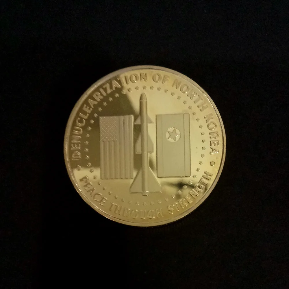 1 шт. Золотая монета мира Американский 45-й президент Дональд с изображением