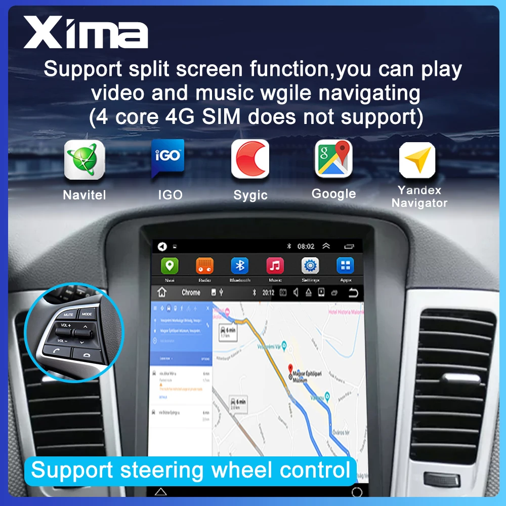 Автомагнитола XIMA Android10 мультимедийный Видеоплейер 2DIN с Wi-Fi Dsp DVD-плеером для Chevrolet