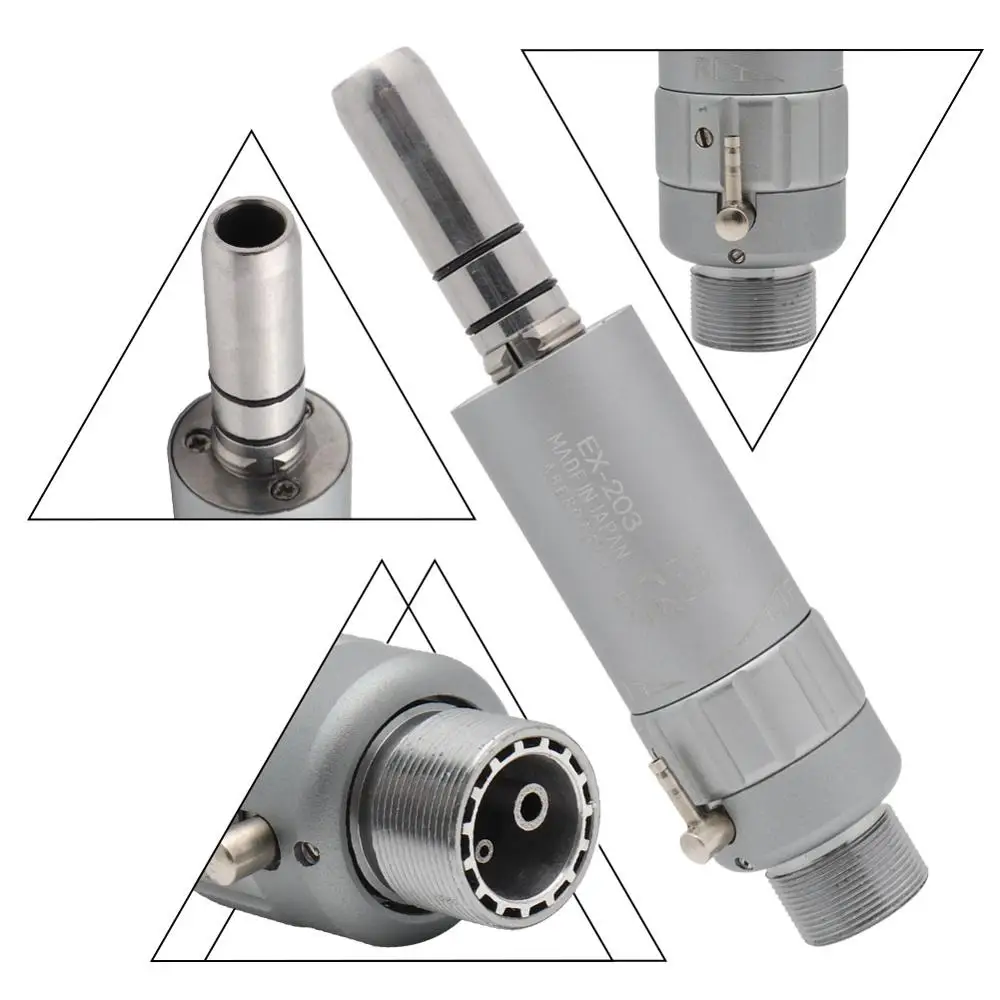 Air Motor 2Holes EX203 Стоматологическая низкой Скорость наконечник воздушной турбиной прямой нос угловой наконечник пневматический двигатель 2/4 отверстия - Цвет: Air Motor 2Holes