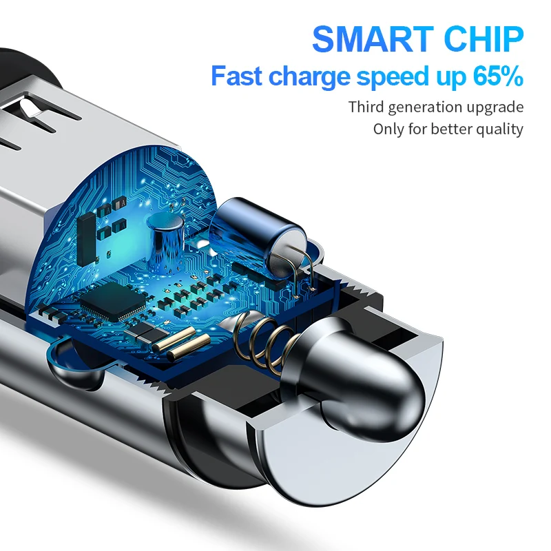 Автомобильное зарядное устройство SmartDevil USB, быстрая зарядка 4.8A, зарядное устройство для мобильного телефона, 2 USB порта, быстрое зарядное устройство для iPhone, samsung, планшета, автомобильное зарядное устройство