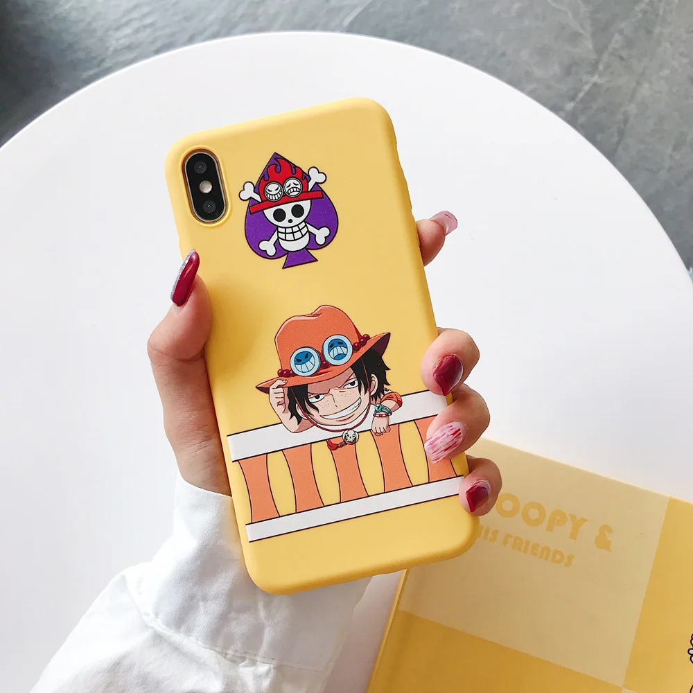 One piece Япония Аниме Луффи Tony Chopper ACE конфетный, TPU чехол для Apple iPhone 11 Pro 7 8 6 6S Plus X XS Max Xr мягкий чехол для телефона - Цвет: Portgas D Ace