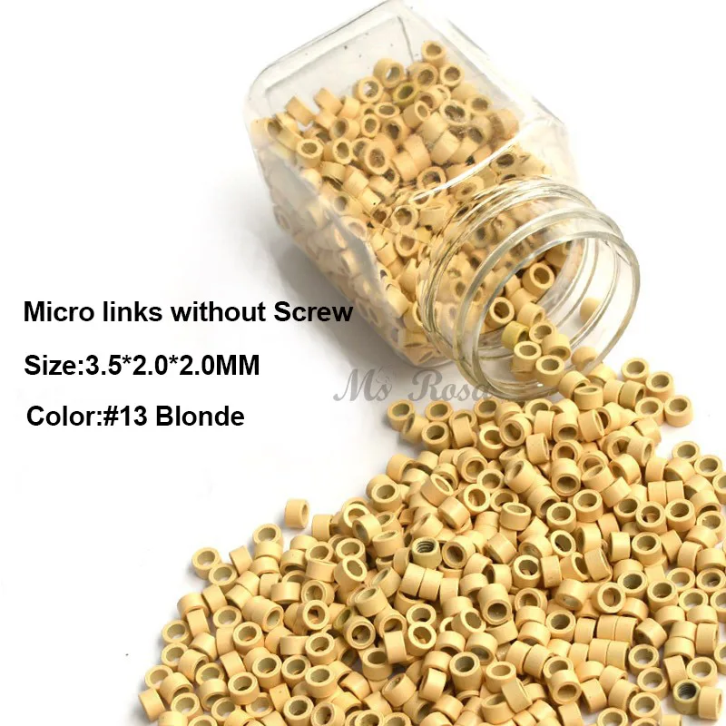 

Aluminum Micro Links 3.5*2.0*2.0MM 1000Pcs/Bottle Micro Rings Hair Beads For Dreadlocks Micro Link Tools