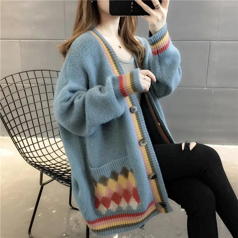 

2021 New Sweater Cardigan Women's Korean Student Jacket Tide