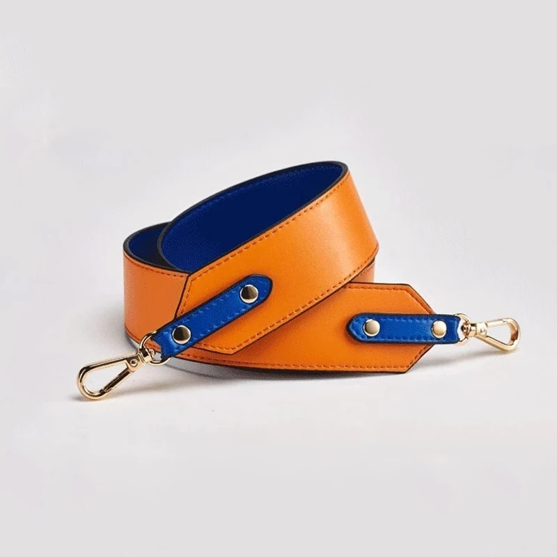 3-Orange front Бренд BAMADER, высокое качество, натуральная кожа, сумка на ремне, новая мода, широкий плечевой ремень, роскошный ремень для сумки, сумки, аксессуары - Цвет: 3-Orange front