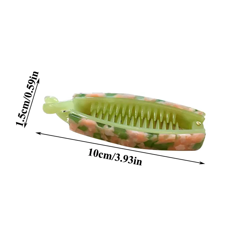

Acetate Banana Clip Vintage Hair Claw Ponytail Holder Hair Accessories Marble Leopard Hairpin Twist Clip Geometric Barrettes