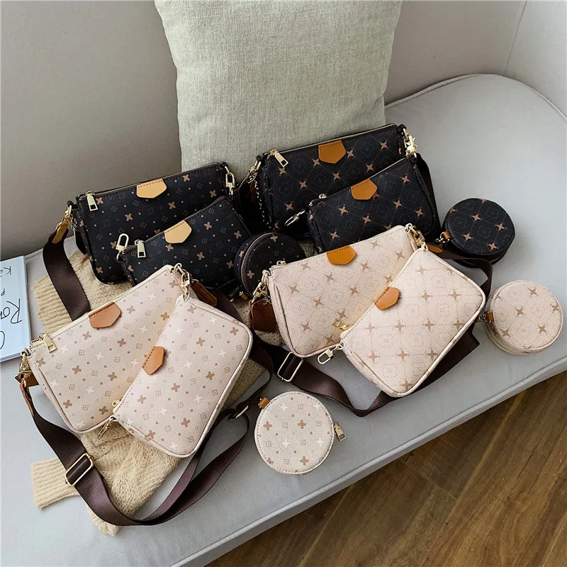 3 шт. женская сумка на плечо высокое качество цепочке маленькая наклонные сумки