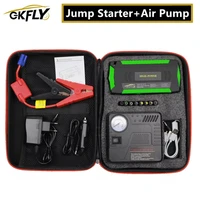 gkfly 16000ma car jump starter air pump 2v starting device air compressor for petrol diesel car battery charger booster buster