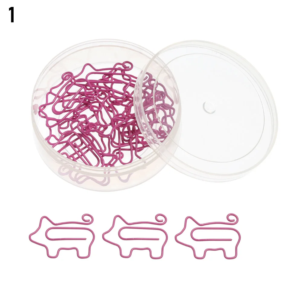 Металлические зажимы для бумаги в виде милых животных 20 шт. металлические