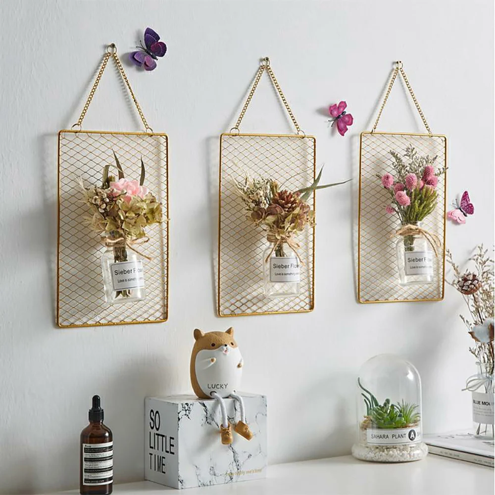 

1pc Nordic Style Jewelry Mesh Display Board Earring Hanging Board (Golden)