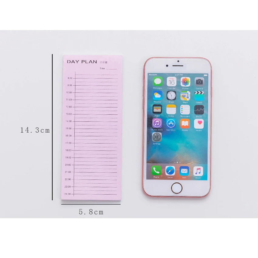 20Packs/lot Cute Day Week Month Plan Detailed List Memo Sticky Pad Notes students gift office school Stationery supplies |
