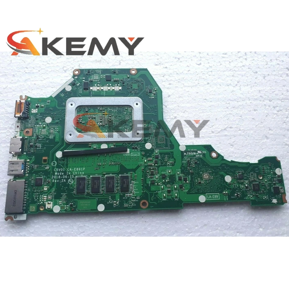 

For Acer aspire A515 A515-51 Laptop Motherboard SR3LA i5-8250U CPU NBGSW11001 C5V01 LA-E891P MAIN BOARD