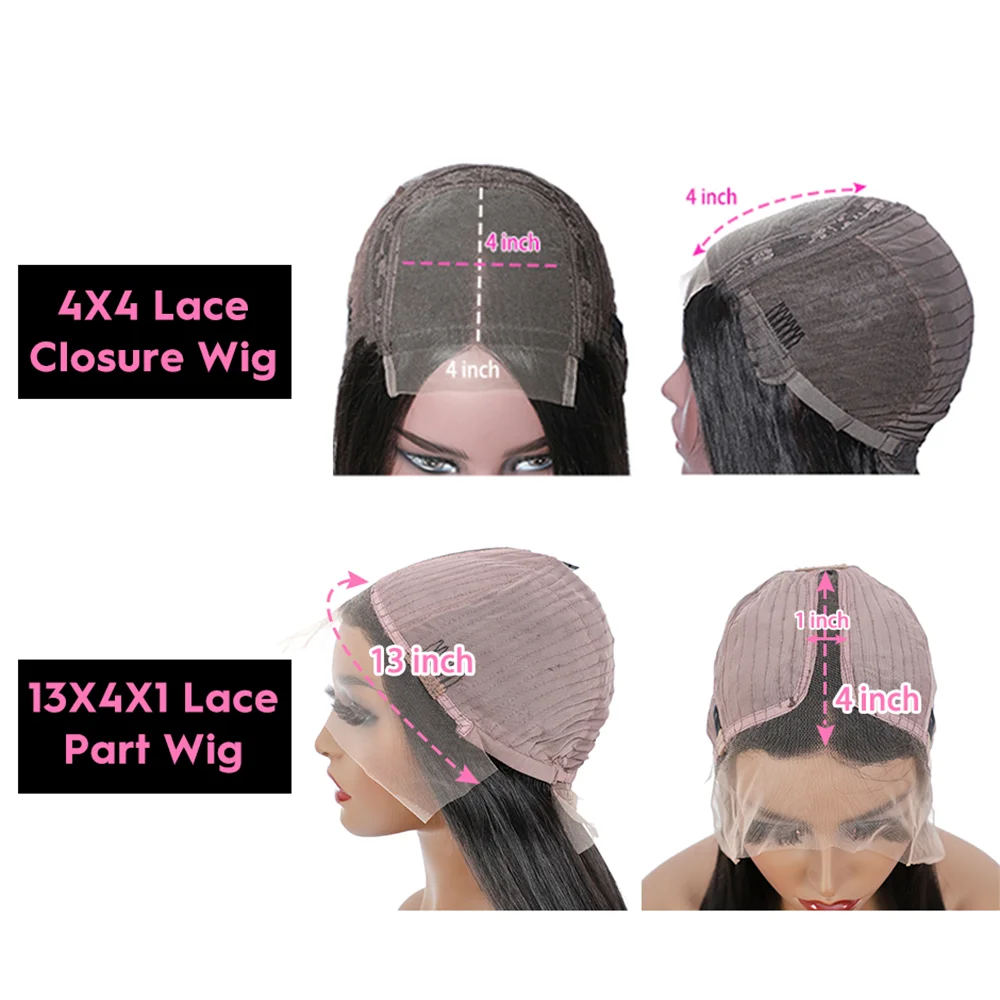 

Peruvian Loose Wave Lace Front Wig 180% Density 4x4 Deep Wave Closure Wig Per Plucked Remy Curly Human Hair Wig For Black Women