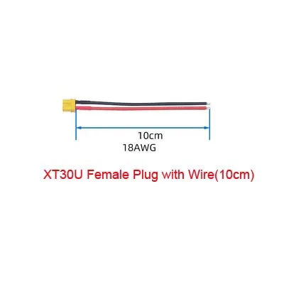 XT30 female wire 18AWG 10cm
