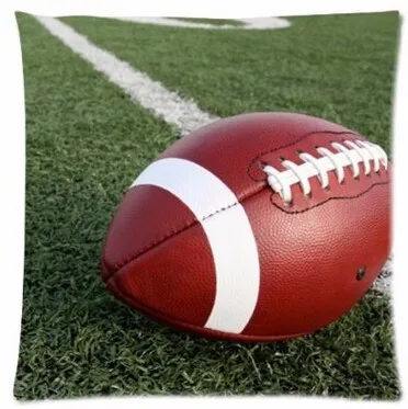

Customized Rugby Football Ball Pitch Grass Sports Ball Luxury Square Zippered Throw Pillowcases Nice Pillow Protector