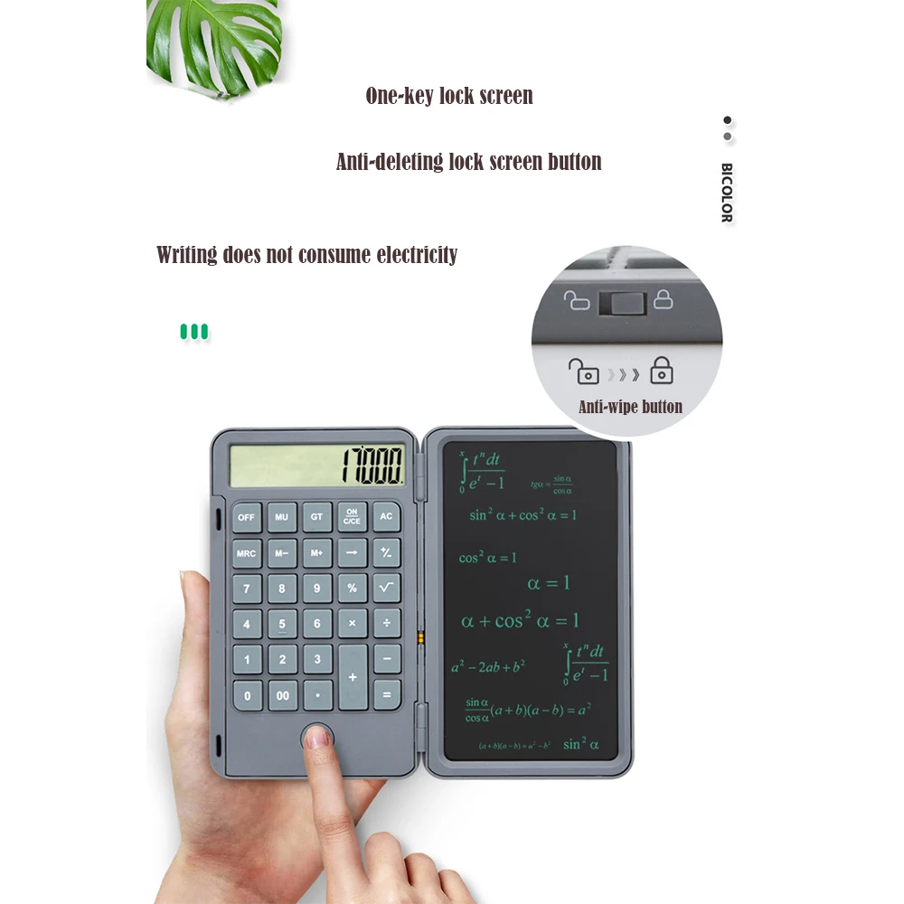 

Kecodr 6-Inch Folding Portable Calculator LCD Desktop LCD Intelligent Writing Board Learning Drawing Board Office Writing Board
