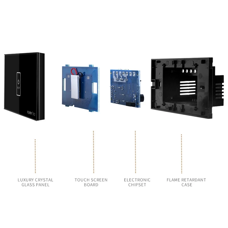 Funry ST2 1Gang США Стандартный емкостный сенсорный переключатель дистанционного