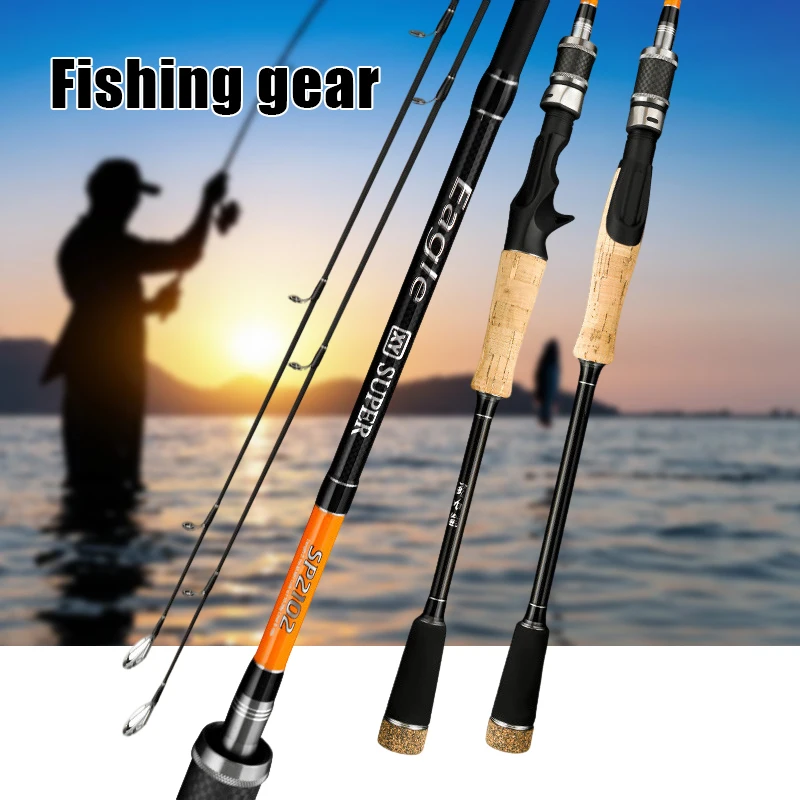 

Newly Telescopic Fishing 1.8/2.1M H/HM Tone Carbon Fibre Rod 2 Pole Tips Straight/Curved Handle Ultra-sensitive Sea Pole