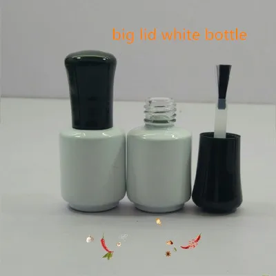 big lid white 10/30/50 шт 8 мл Стекло ногтей бутылка пустая бутылка под лак для ногтей трубки для ногтей гелевые тюбики с Кисть Nail Art контейнеры для бутылок - Цвет: big lid white