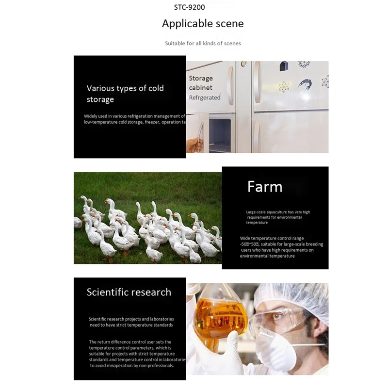 

STC-9200 Digital Temperature Controller Thermostat Regulator Thermoregulator with Refrigeration Defrost Fan