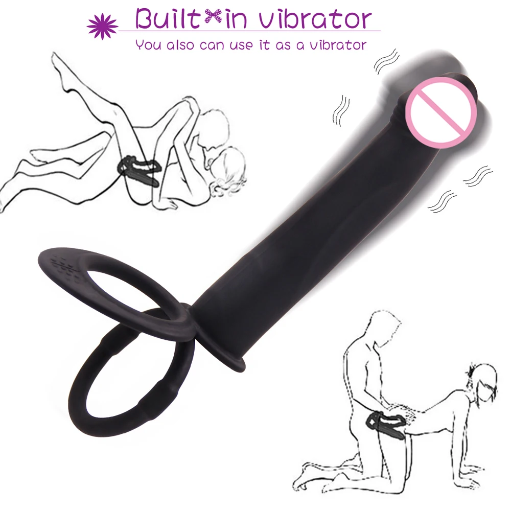 10 скоростной страпон фаллоимитатор с двойным проникновением Анальный вибратор