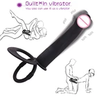 Страпон с двойным проникновением 10 скоростей, фаллоимитатор, Анальный Вибратор для взрослых, эротические секс-товары, игрушки для мужчин и женщин, Мужской Массажер