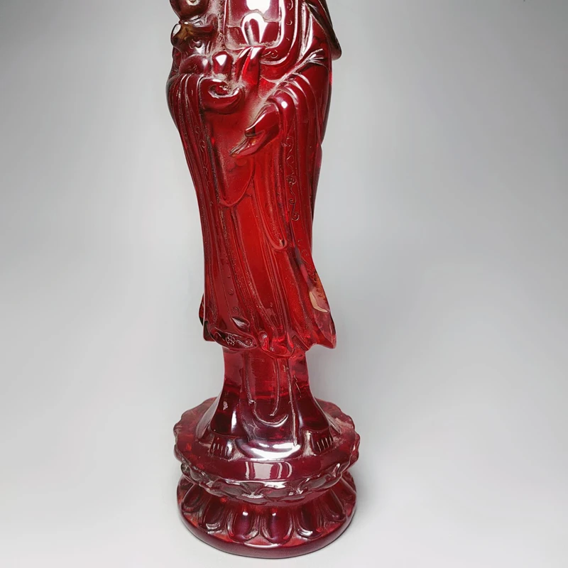 Фото Изысканная китайская статуя из янтарной смолы - SongZi Guanyin №5