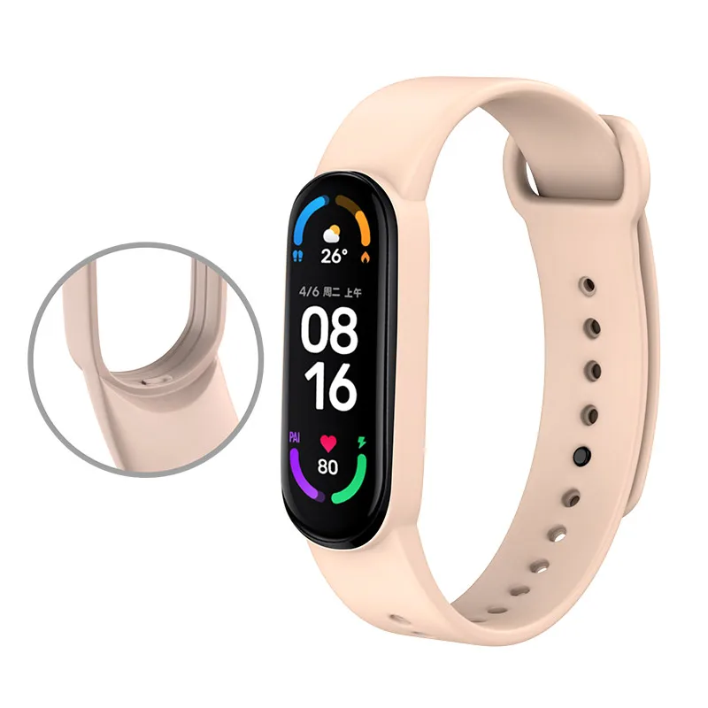 Ремешок 100% подходит только для Xiaomi Mi Band 6 сменный Браслет miband новый силиконовый