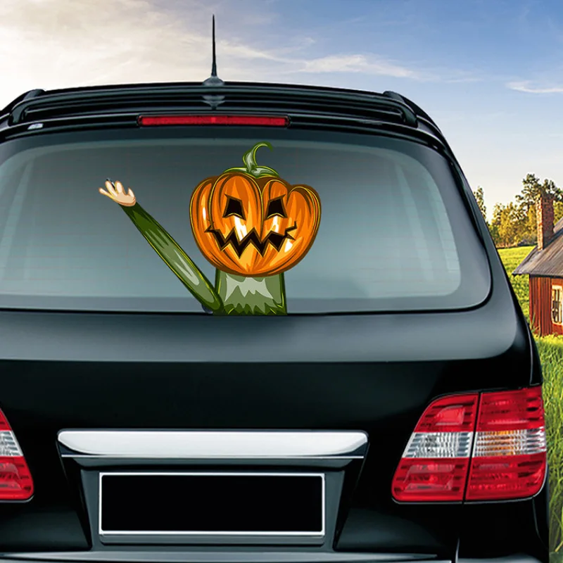 

Halloween Skull Horror 3D Car Stickers Waving Arm Rear Window Wiper Stickers Windshield Car Decals Auto Decoration Car Styling