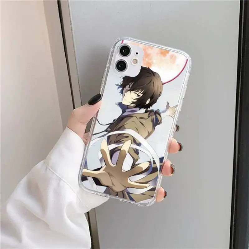 

Japan anime bungou stray Phone Case Transparent for iPhone 11 12 mini pro XS MAX 8 7 6 6S Plus X 5S SE 2020 XR