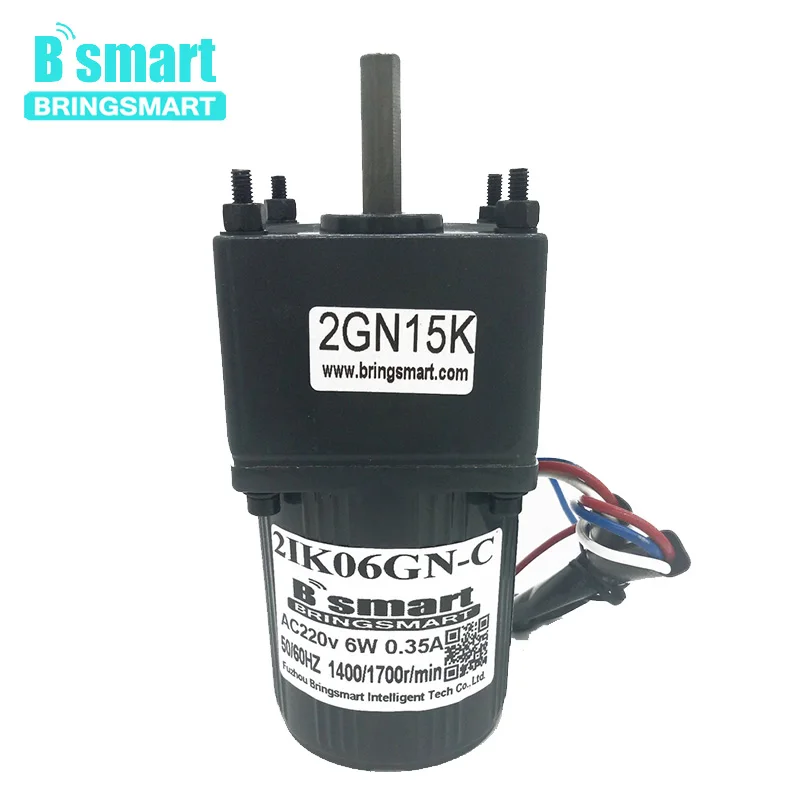 

Bringsmart 2IK06GN-C AC 220V 6W Single Phase Motor AC Constant Speed Motor Fixed Speed Damped Slow Induction Motor Reversible