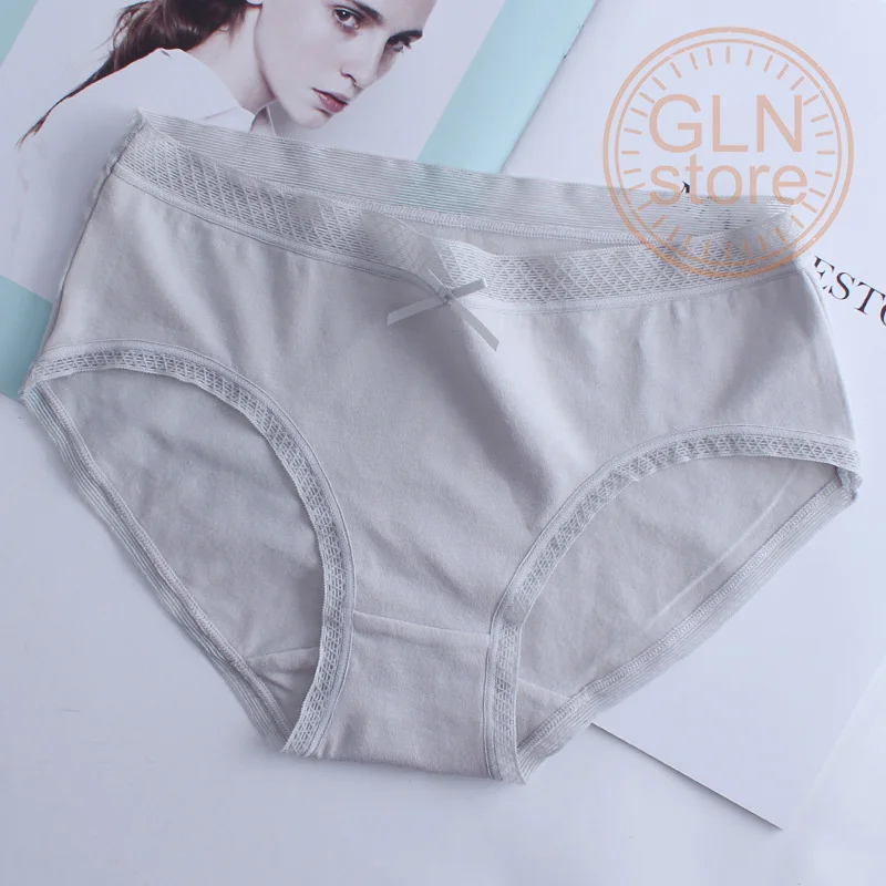 

Hot Sale Women 's Underwear Panties Pure Cotton Antibacterial Breathable Traceless Lace Briefs Simple Lovely Girl 's Shorts 025