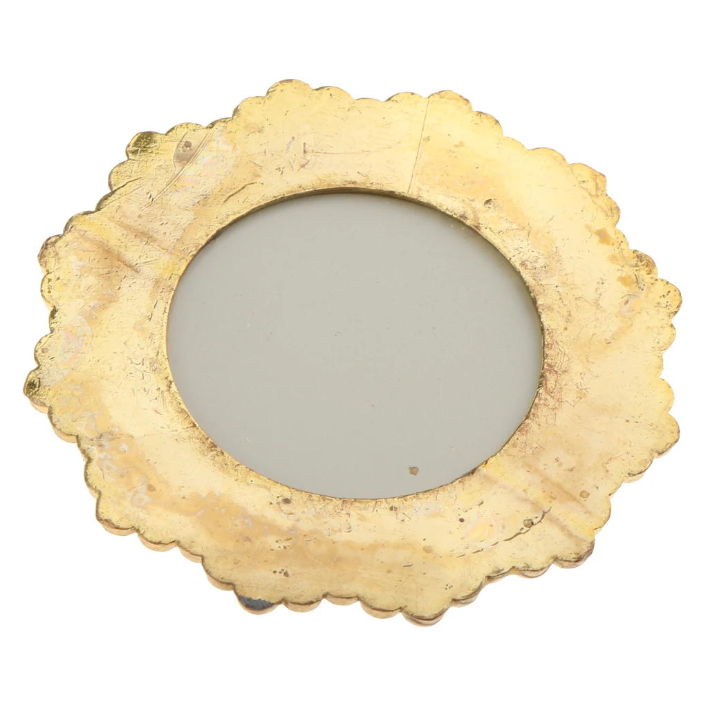 

Vintage Style Golden Metal Frame Mirror Accs For 1:12 Dollhouse Miniature