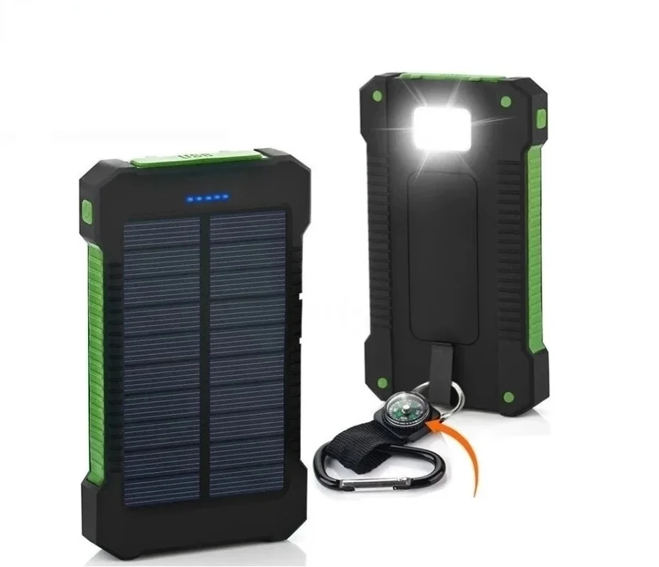 

Top Solar Power Bank Waterproof 30000mAh Solar Charger 2 USB Ports External Charger mini Powerbank for Xiaomi iPhone Smartphone