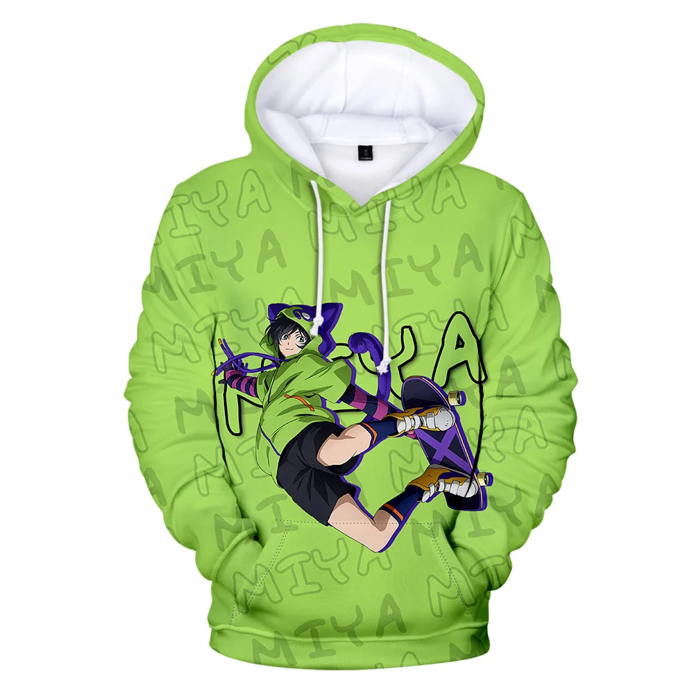 

SK8 the Infinity Anime Miya Chinen Cosplay Hooded Zipper Costume Short Wig Hoodie Jacket Tail Gloves Party Outfits SK Eight Suit