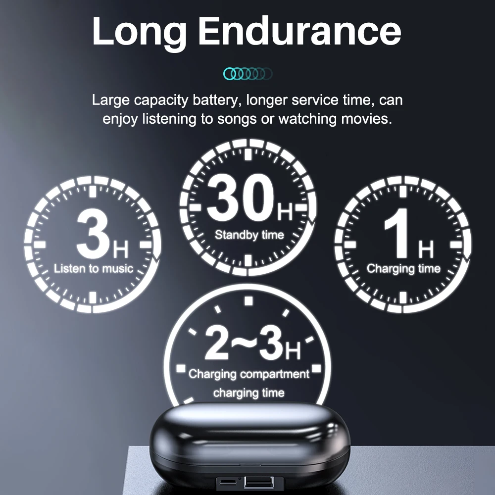 Новинка TWS Беспроводные Bluetooth 5 0 наушники с сенсорным управлением 9D стерео