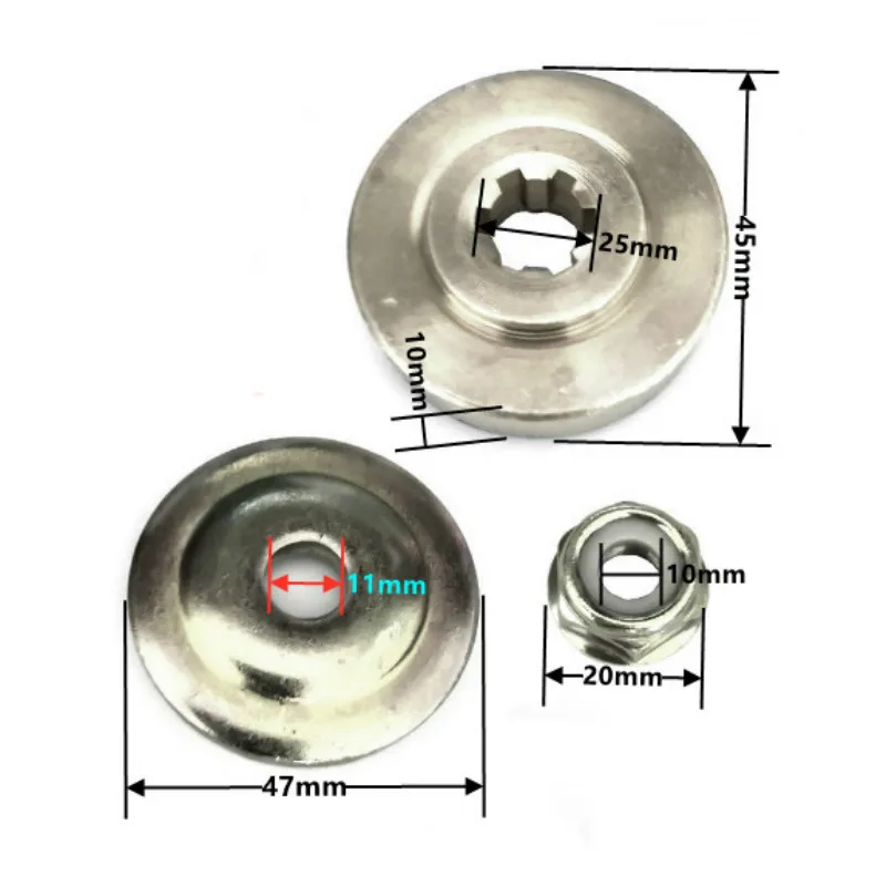 

150mm/200mm Steel Wire Trimmer Head Grass Brush Cutter Dust Removal Weeding Plate Gearbox Fixing Kit for Lawnmower