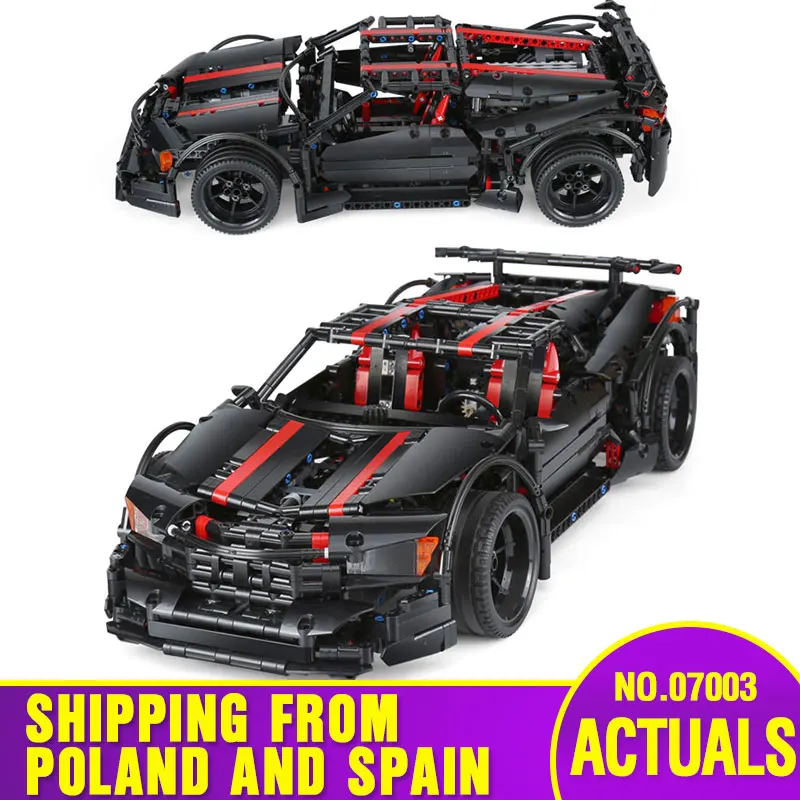 DHL 07003 техника Модель автомобиля игрушки MOC Assassin X19 спортивный автомобиль набор