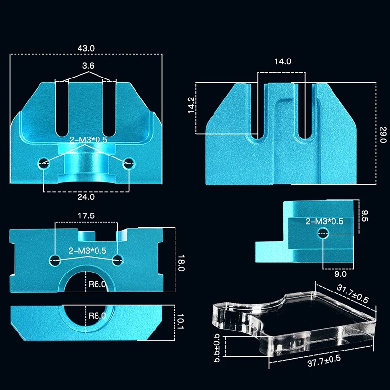 Детали для 3D-принтера универсальное металлическое Крепление телефонов E3D типа