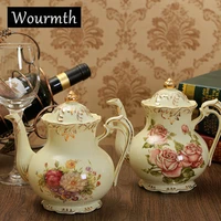 800ml european lvory porcelain coffee pot british afternoon tea pot large capacity household cold kettlecreative new year gift